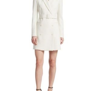 Theory Admiral Crepe Blazer/Coat Dress, Ivory